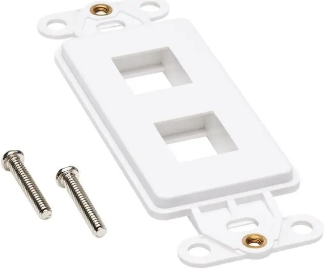 Alt view image 4 of 15 - Tripp Lite Center Plate Insert Decora Style - Vertical 2 Ports