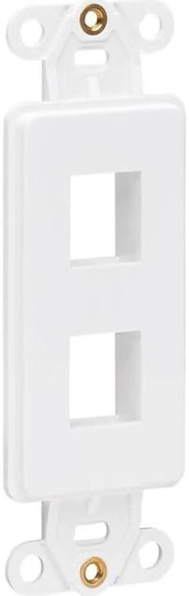Alt view image 7 of 15 - Tripp Lite Center Plate Insert Decora Style - Vertical 2 Ports