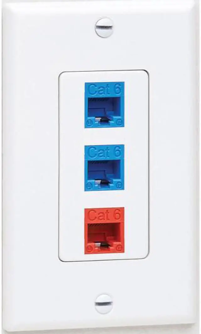 Alt view image 2 of 13 - Tripp Lite Single-Gang Faceplate Decora Style Vertical White N042D100WH
