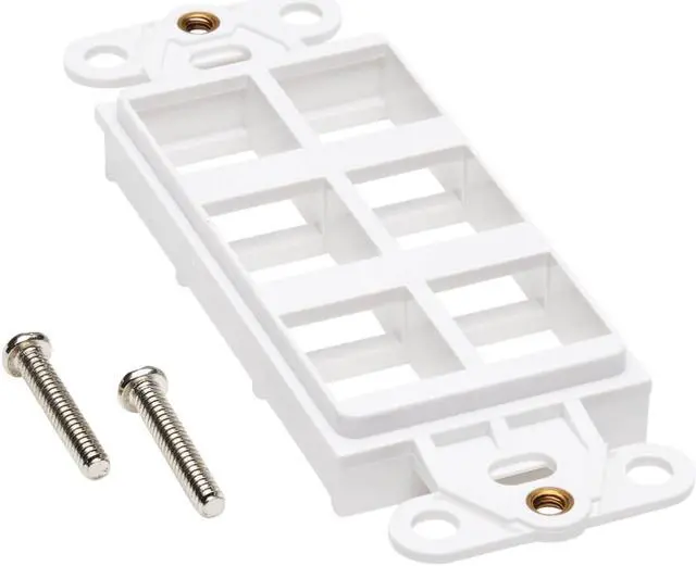 Alt view image 4 of 13 - Tripp Lite Center Plate Insert Decora Style - Vertical 6 Ports