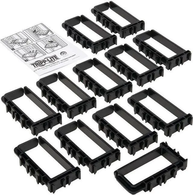Main image of Tripp Lite Cable Management D-Rings Rack Enclosures Button Mount 2X4in 12Pk