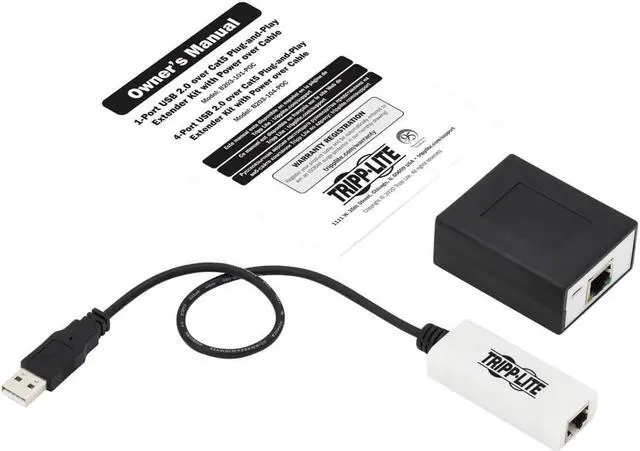 Alt view image 5 of 20 - Tripp Lite Usb Over Cat5/Cat6 Extender Kit 4-Port With Poc Usb 2.0 164 Ft.