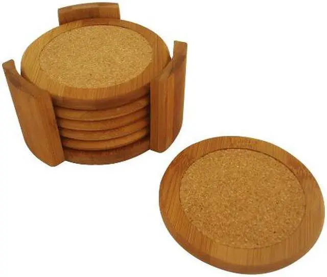 Main image of Home Basics Coaster Set, Bamboo