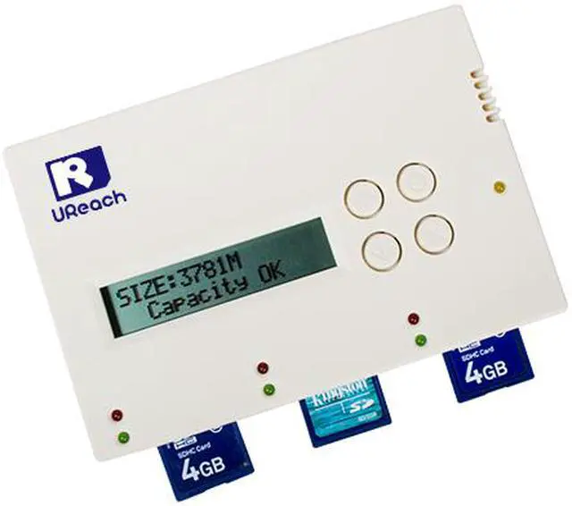 Alt view image 2 of 6 - U-Reach SD300 DUP White 1:2 Standalone SD / microSD Flash Memory Drive Card Duplicator / Copier and Eraser