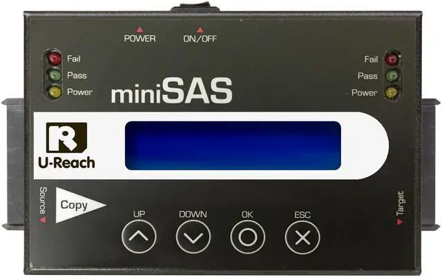 Main image of U-Reach 1 to 1 miniSAS Series SATA/IDE/SAS HDD/SSD Duplicator and Sanitizer (SAS-MS118)