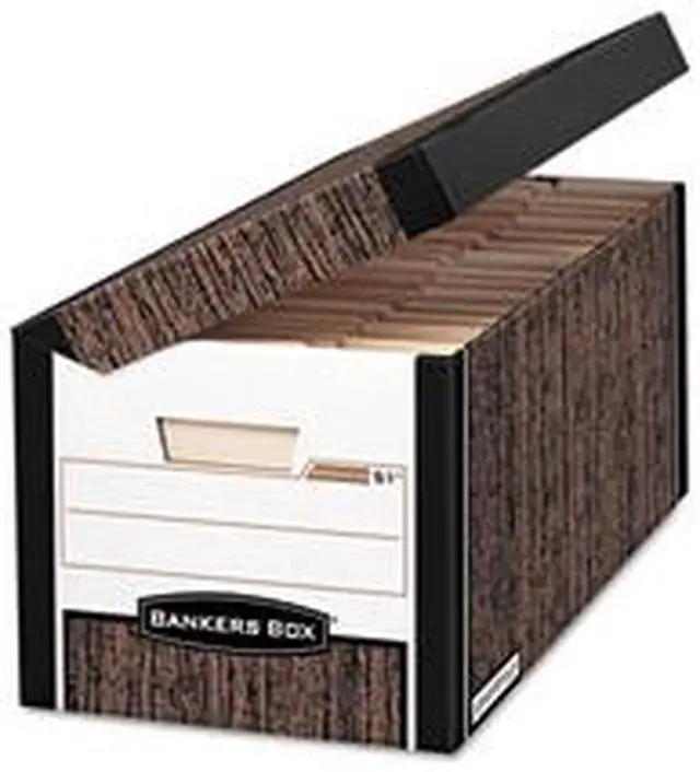 Alt view image 3 of 18 - Bankers Box SYSTEMATIC Med-Duty Storage Boxes Letter 12-1/8 x 24 x 10 Woodgrain