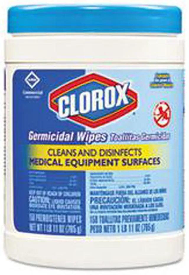 Main image of Germicidal Wipes, 6 X 5, Unscented, 150/Canister