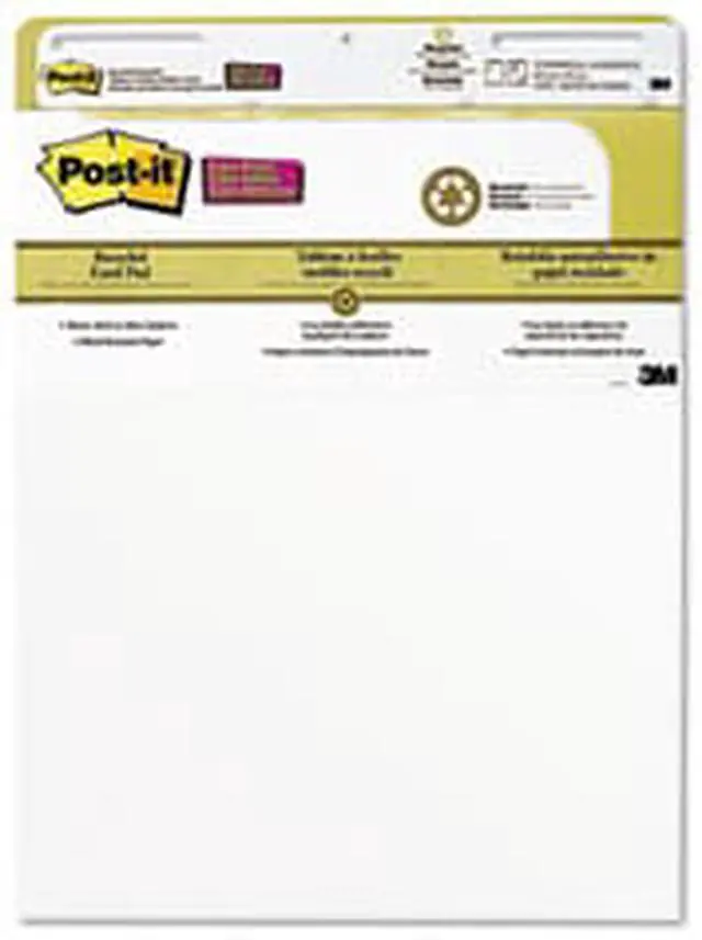 Alt view image 2 of 4 - 3M 559RP Self-Stick Easel Pads  25 x 30  WE  Recycled  2 30-Sheet Pads/Ctn