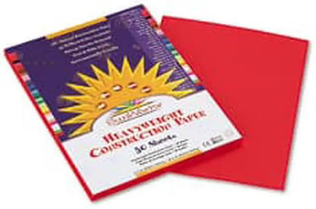 Alt view image 2 of 8 - Pacon 9903 SunWorks Construction Paper  Heavyweight  9 x 12  Holiday Red  50 Sheets