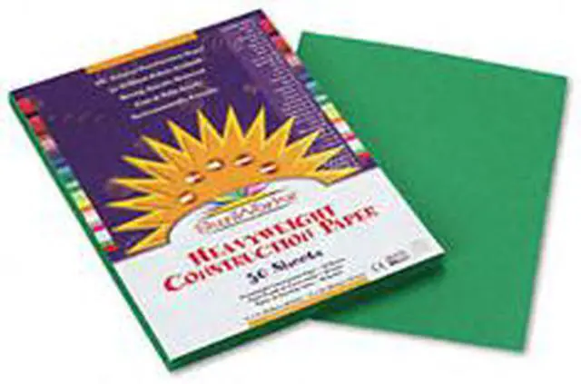 Main image of Pacon 8003 SunWorks Construction Paper  Heavyweight  9 x 12  Holiday Green  50 Sheets
