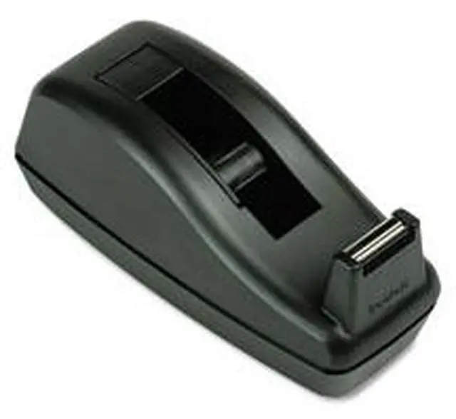 Alt view image 3 of 5 - 3M C40BK Deluxe Desktop Tape Dispenser  Attached 1 in.core  Heavily Weighted  Black