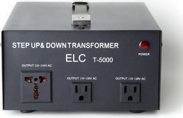 Main image of ELC T-5000+ 5000-Watt Voltage Converter Transformer - Step Up/Down - 110V/220V - Circuit Breaker Protection Heavy Duty / High Quality