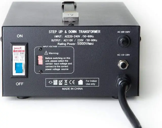 Alt view image 2 of 5 - ELC T-5000+ 5000-Watt Voltage Converter Transformer - Step Up/Down - 110V/220V - Circuit Breaker Protection Heavy Duty / High Quality