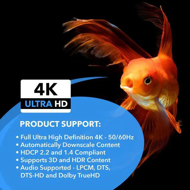 Alt view image 4 of 7 - OREI 4K 1 in 2 Out HDMI Splitter 4:4:4 8-bit - HDMI 2.0, HDCP 2.2, 18 Gbps, 4K @ 60Hz HDMI Duplicator/Distributor UltaHD High Resolution Down Scaler 1x2 (UHDS-102C)
