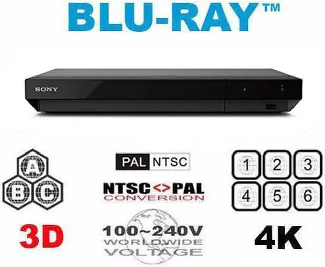 Alt view image 4 of 7 - Sony X700 - 2K/4K UHD - 2D/3D - Wi-Fi - SA-CD - Multi System Region Free Blu Ray Disc DVD Player - PAL/NTSC - USB - 100-240V 50/60Hz Cames with 6 Feet Multi-System