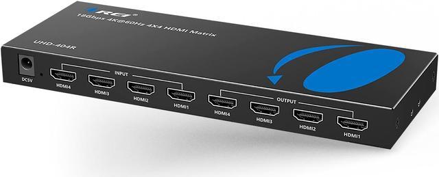 4K 4x4 HDMI Matrix Switch - Supports UltraHD 4K@60Hz 4:4:4, HDR10, RS-232  (UHD-404R)