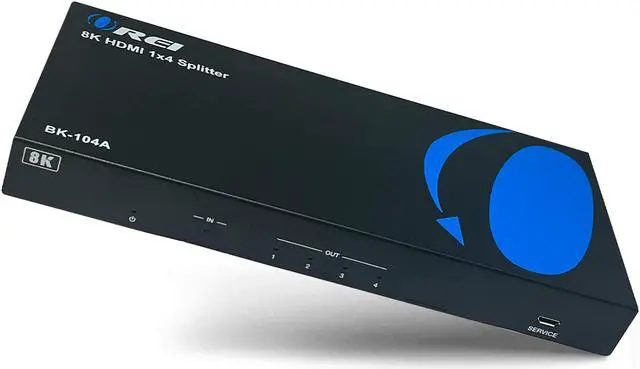 Main image of OREI 8K 1 in 4 out HDMI Splitter with Audio Extraction and EDID management (BK-104A)