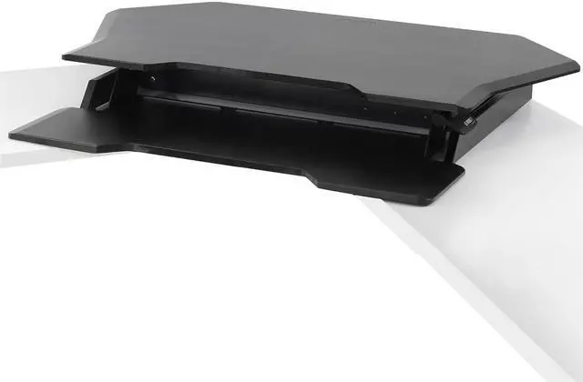 Alt view image 2 of 20 - Ergotron WorkFit-TX Standing Desk Converter, Sit-Stand Desk Workstation - Height-Adjustable Keyboard (33-467-921)