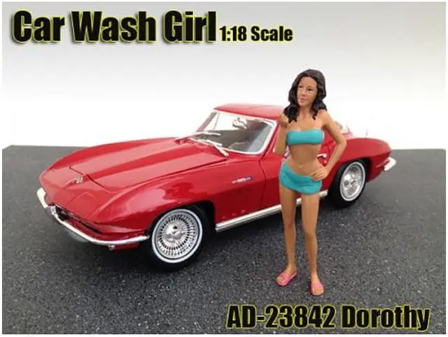 Alt view image 3 of 6 - Car Wash Girl Dorothy Figurine for 1/18 Scale Models by American Diorama