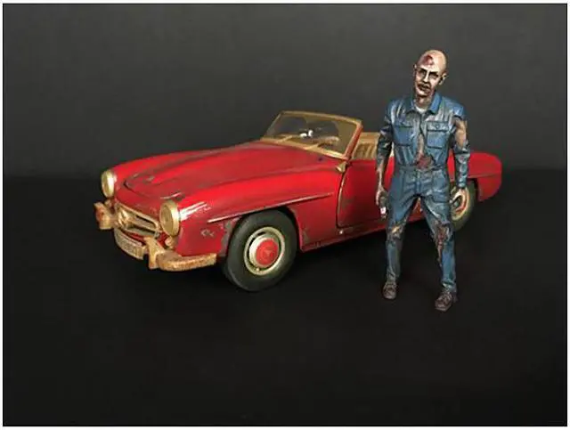 Alt view image 3 of 6 - Zombie Mechanic Figurine I for 1/18 Scale Models by American Diorama