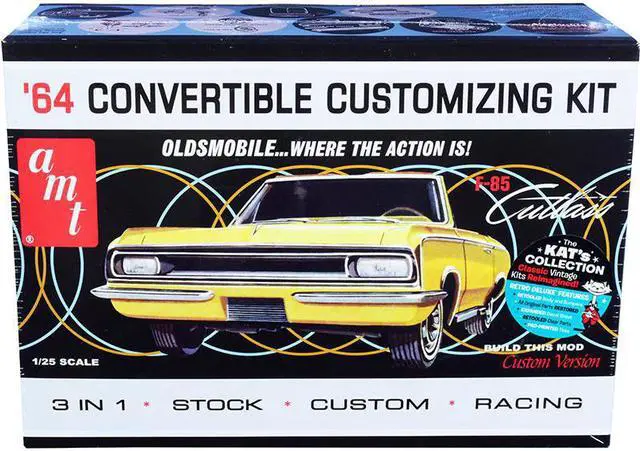 Main image of Skill 2 Model Kit 1964 Oldsmobile Cutlass F-85 Convertible 3-in-1 Kit 1/25 Scale Model by AMT