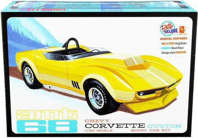 Main image of Skill 2 Model Kit 1968 Chevrolet Corvette Custom 1/25 Scale Model by AMT