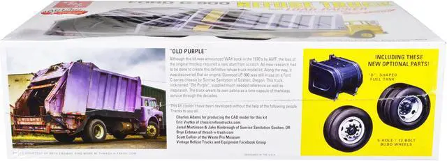 Main image of Skill 3 Model Kit Ford C-900 GarWood Refuse Garbage Truck with Load-Packer 1/25 Scale Model by AMT