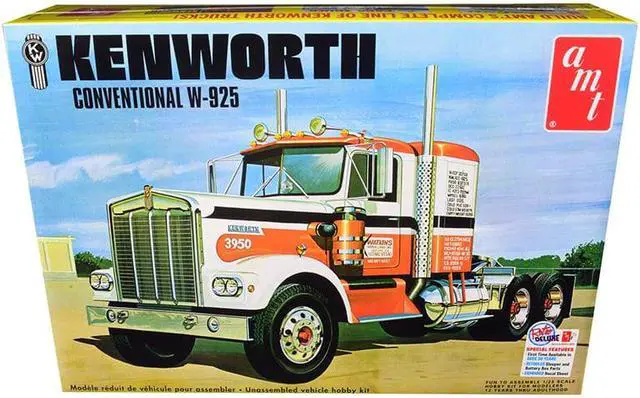Alt view image 6 of 10 - Kenworth W925 Conventional Semi Truck Model Kit