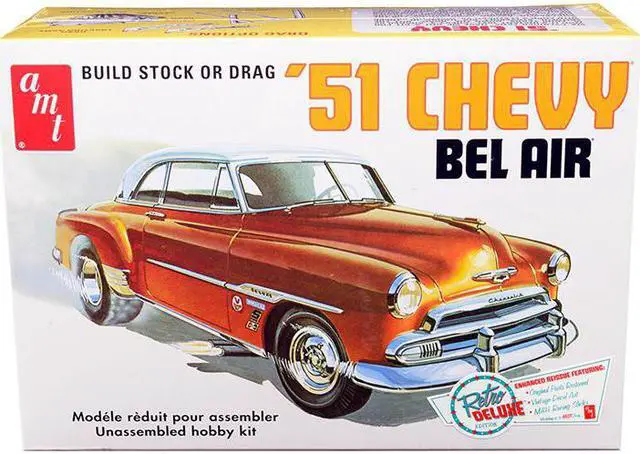 Main image of Skill 2 Model Kit 1951 Chevrolet Bel Air 2-in-1 Kit "Retro Deluxe Edition" 1/25 Scale Model by AMT