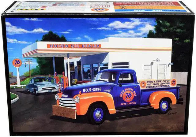 Main image of Skill 2 Model Kit 1950 Chevrolet 3100 Pickup Truck "Union 76" 2 in 1 Kit (Skill 2) 1/25 Scale Model by AMT