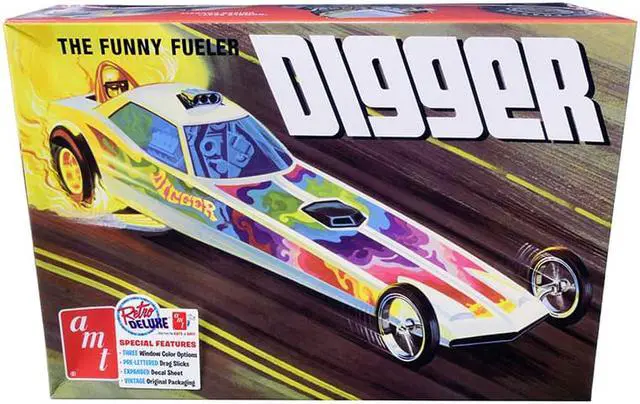 Alt view image 4 of 8 - AMT 1154 1/25 Digger Dragster Fooler Fueler Plastic Model Kit