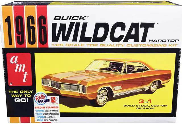 Main image of Skill 2 Model Kit 1966 Buick Wildcat Hardtop 3 in 1 Kit 1/25 Scale Model by AMT