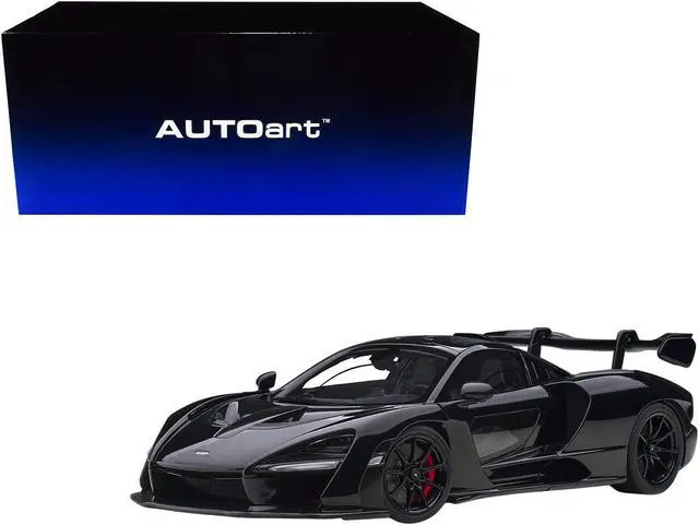 Main image of Mclaren Senna Stealth Cosmos Black with Carbon Accents 1/18 Model Car by Autoart