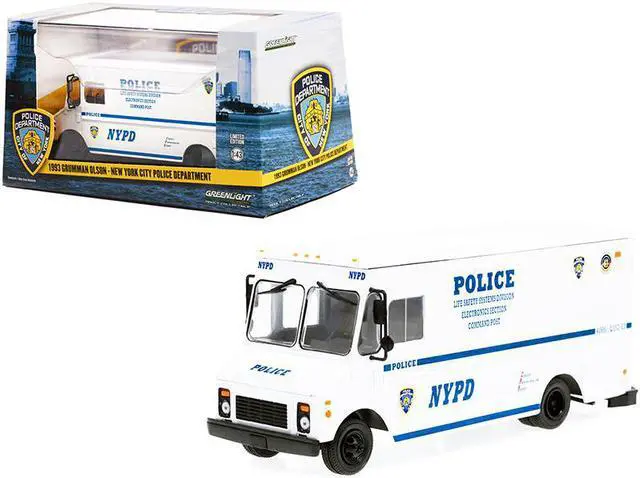 Main image of 1993 Grumman Olson Van White "Life Safety Systems Division" NYPD "New York City Police Department" 1/43 Diecast Model by Greenlight