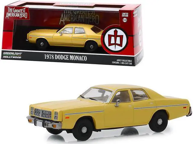 Main image of 1978 Dodge Monaco Yellow "The Greatest American Hero" (1981-1983) TV Series  1/43 Diecast Model Car by Greenlight