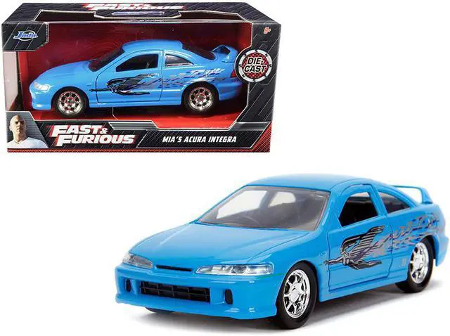 Main image of Mia's Acura Integra Light Blue with Graphics "Fast & Furious" Movie 1/32 Diecast Model Car by Jada