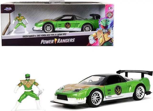 Main image of 2002 Honda NSX Type-R Japan Spec RHD (Right Hand Drive) and Green Ranger Diecast Figurine "Power Rangers" "Hollywood Rides" Series 1/32 Diecast Model Car by Jada