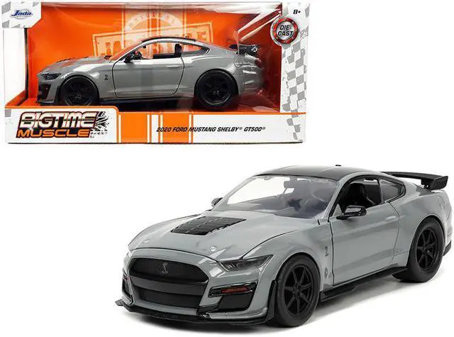 Main image of 2020 Ford Mustang Shelby GT500 Gray with Black Top "Bigtime Muscle" Series 1/24 Diecast Model Car by Jada