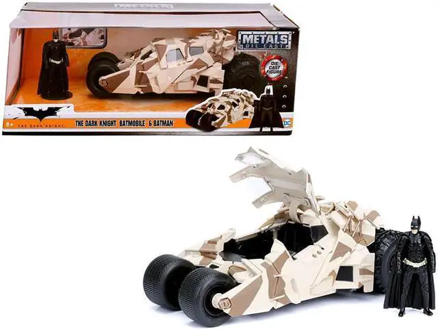 Alt view image 5 of 8 - "The Dark Knight" Batmobile w/ Batman Diecast Figure Camouflage Version "DC Comics" Series 1/24 Diecast Car by Jada