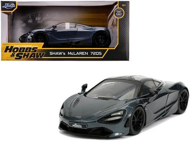Alt view image 6 of 11 - Shaw's McLaren 720S RHD Metallic Gray "Fast & Furious Presents: Hobbs & Shaw" (2019) Movie 1/24 Diecast Model Car Jada
