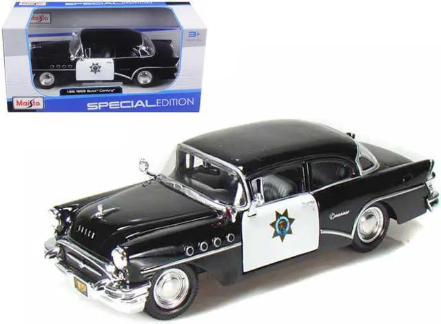 Alt view image 3 of 3 - Maisto Buick Century, California Highway Patrol (1:26), 1955, Model Car,, 1:24