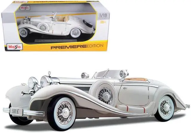 Alt view image 5 of 6 - Maisto Premiere Edition 1:18 1936 Mercedes-Benz 500 K Typ Specialroadster