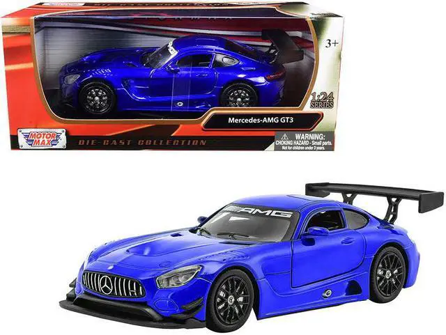 Main image of Mercedes AMG GT3 Bright Blue 1/24 Diecast Model Car by Motormax