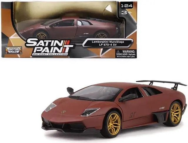 Alt view image 4 of 7 - Motormax 79503BR Lamborghini Murcielago Lp 670-4 Sv Matte Brown 1-24 Diecast Model Car