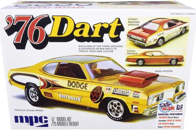 Main image of Skill 2 Model Kit 1976 Dodge Dart Sport with Two Figurines 3 in 1 Kit 1/25 Scale Model by MPC