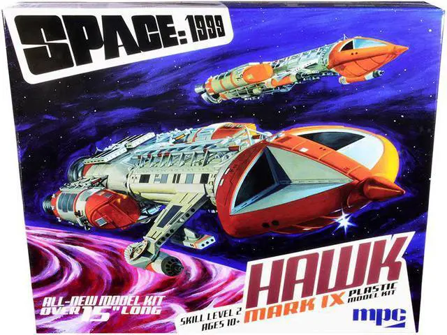 Main image of Skill 2 Model Kit Hawk Mark IX Space Fighter "Space: 1999" (1975-1977) TV Show 1/48 Scale Model by MPC