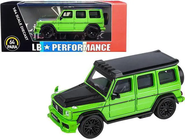 Main image of Mercedes-AMG G 63 LBWK Alien Green and Matt Black "LB Performance" 1/64 Diecast Model Car by Paragon