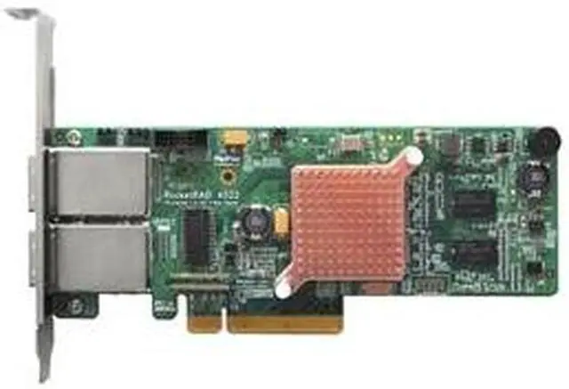 Alt view image 6 of 6 - HighPoint RR4522SGL PCI-Express 2.0 x8 Low Profile SATA / SAS 8-Channel External PCIe 2.0 x8 SAS/SATA 6Gb/s Hardware RAID HBA