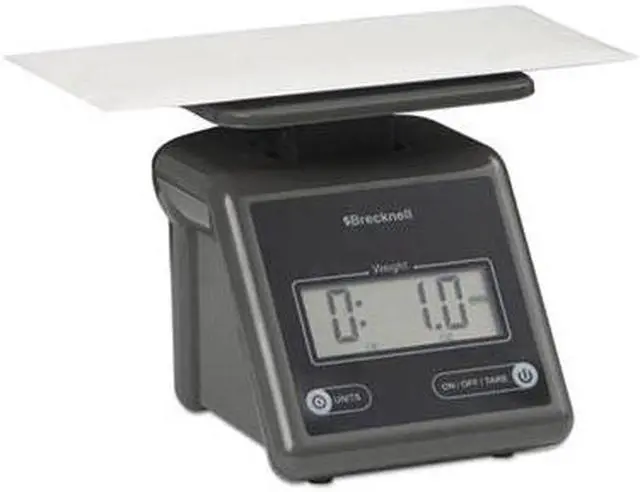 Alt view image 13 of 13 - Brecknell Electronic Postal Scale, 7 lbs Capacity, 6 4/5 x 5 3/5 Platform, Gray