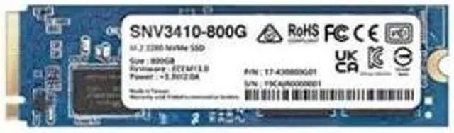 Alt view image 8 of 8 - Synology SNV3410 M.2 2280 800GB PCI-Express 3.0 x4 Internal Solid State Drive (SSD) SNV3410-800G